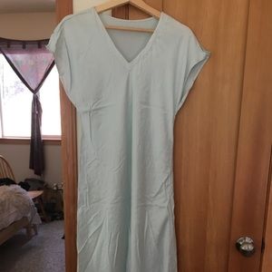 light blue silk nightgown